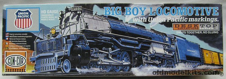 Con-Cor HO Alco 4-8-8-4 Big Boy Steam Locomotive - Union Pacific, 0001-000201 plastic model kit